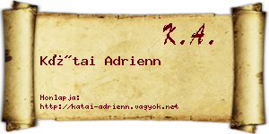 Kátai Adrienn névjegykártya